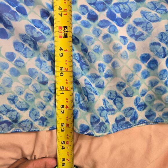 Shoshanna Womens Y2K Strapless Maxi Dress 4 Mermaidcore Watercolor Empire Waist - Picture 11 of 11